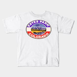 Estes Park Colorado Vintage Style Rocky Mountain National Park Rockies Kids T-Shirt